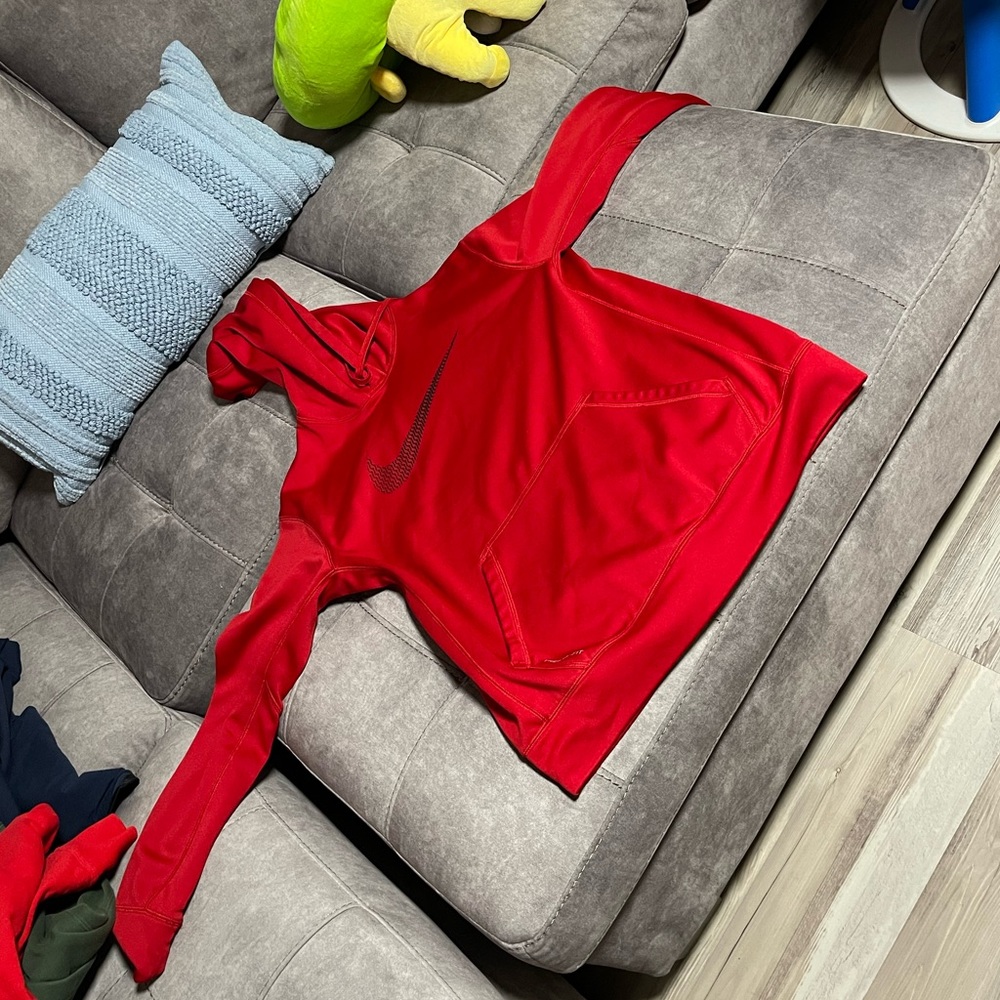 Red Nike Hoodie - Dri Fit